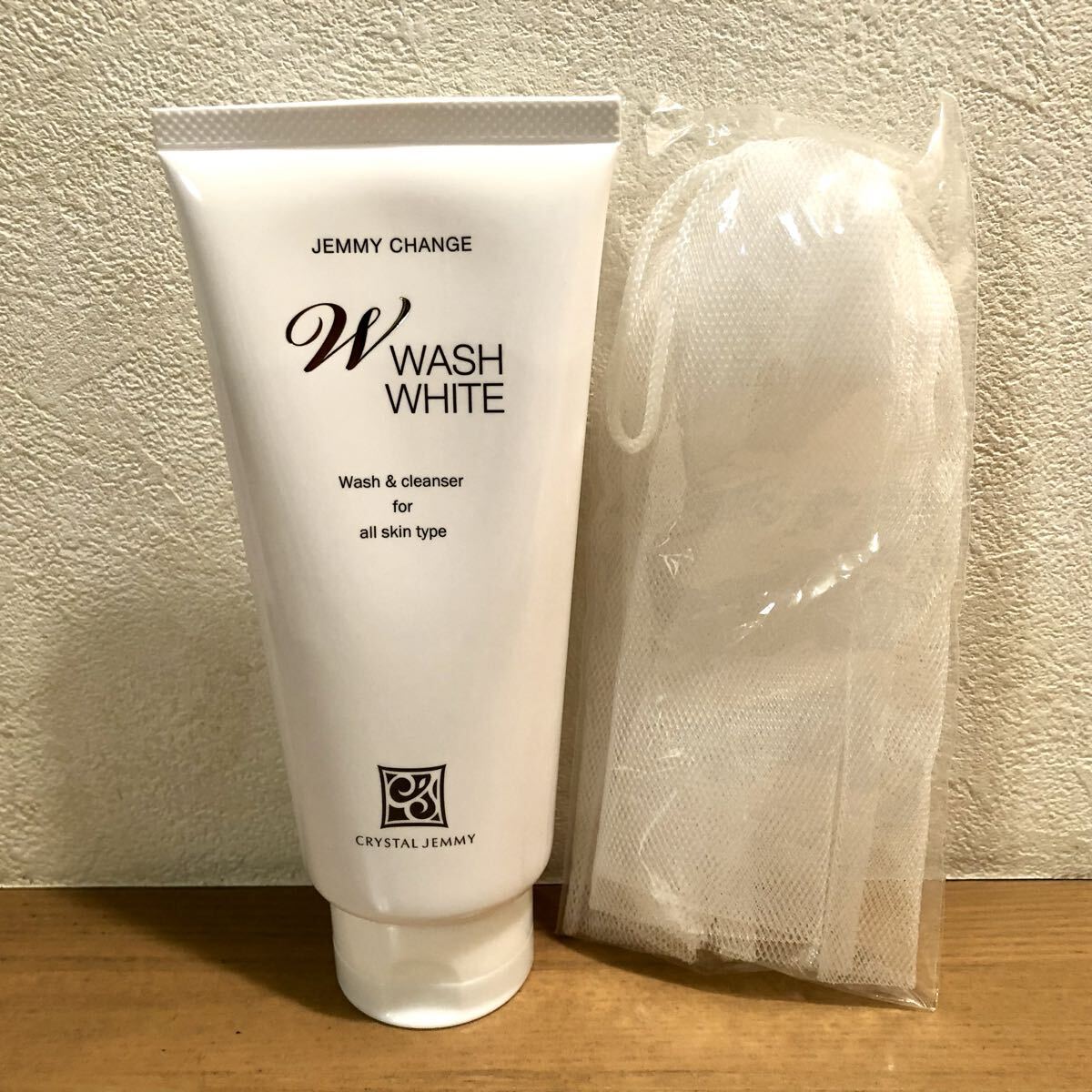 【送料無料】ジェミーチェンジ Wウォッシュホワイト(洗顔料)180g 泡立てネット付き 未使用拍卖