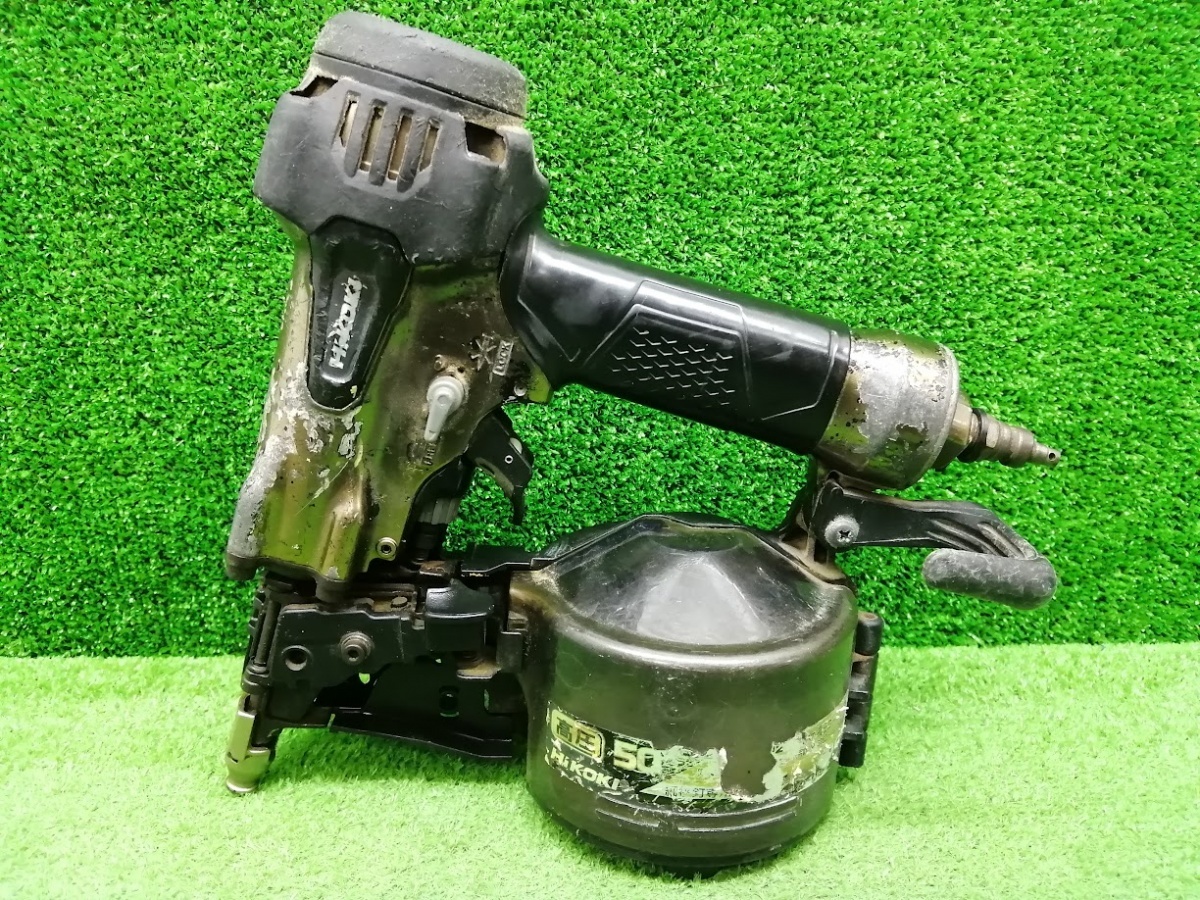 中古品 HiKOKI ハイコーキ 高圧 50mm ロール釘打機 NV50H2拍卖