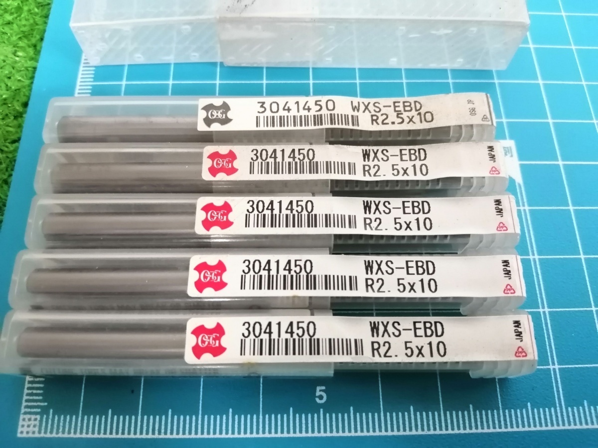 未使用品 OSG オーエスジー 超硬エンドミル 2刃ボールエンドミル WXS-EBD R2.5×10 3041450 5本 ②拍卖