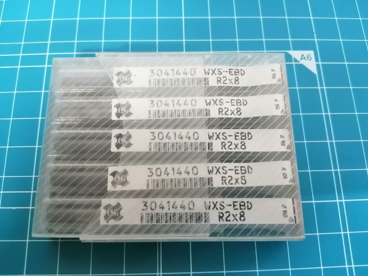 未使用品 OSG オーエスジー 超硬エンドミル 2刃ボールエンドミル WXS-EBD R2×8 3041440 5本拍卖