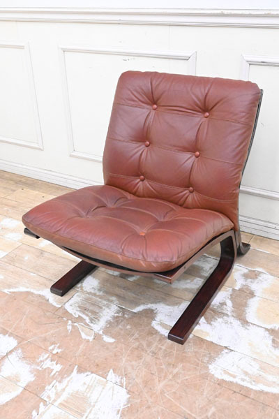 GH242 ジャパニーズヴィンテージ 高級家具メーカー 富士ファニチア 本革 北欧調 ソファ 1Pチェア拍卖