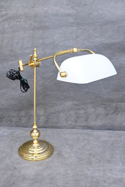 AH24 重い! 5Kg アンティーク調 レトロ 真鍮製? バンガーライト スタンドライト テーブルランプ 卓上照明拍卖