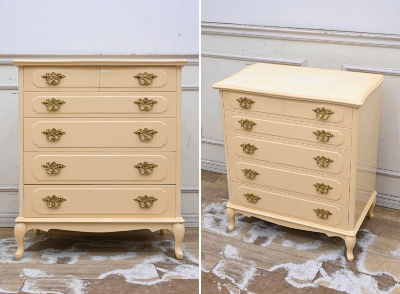 H179M ジャパニーズ ヴィンテージ レトロ お姫様家具 イタリアンスタイル チェスト 整理タンス サイドボード 猫脚拍卖