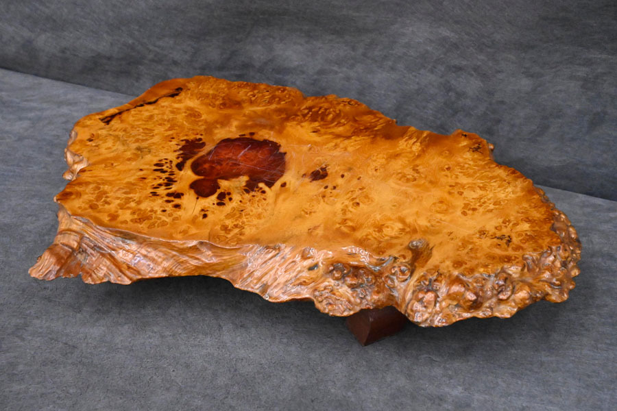 H041 時代物 花梨 瘤 コブ 一枚板 玉杢 瘤杢 花台 盆栽台 飾台 敷板 オブジェ台 飾台拍卖