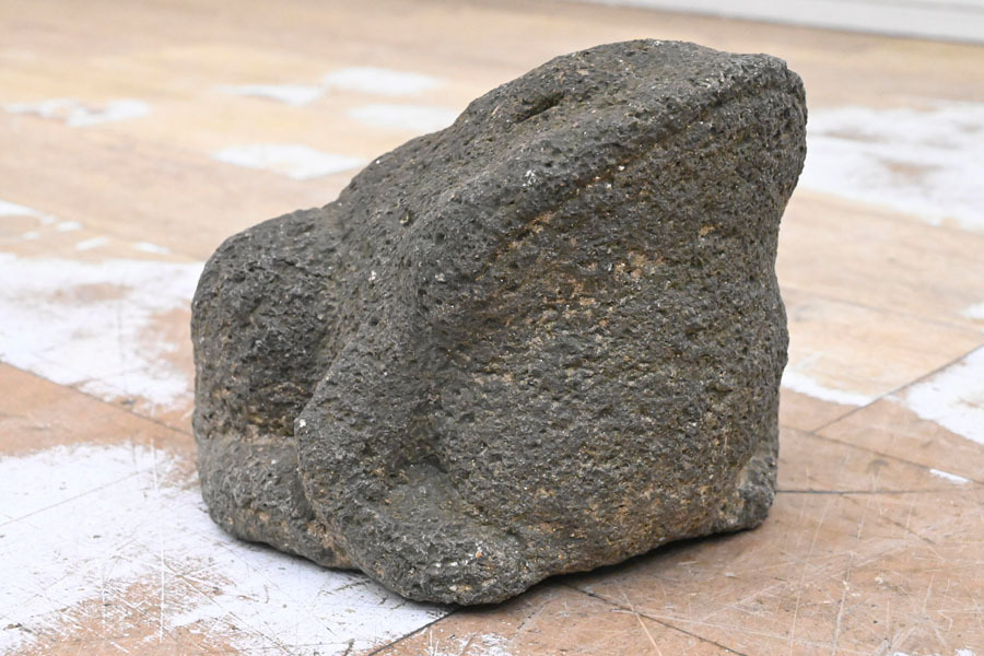 EH183 石 蛙 カエル 置物 飾り物 オブジェ 庭石拍卖