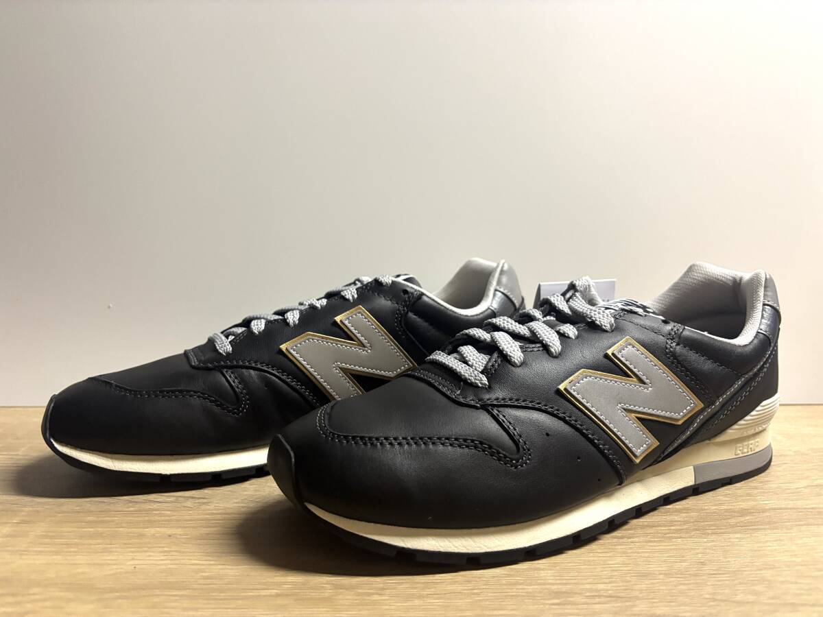 未使用 26cm D ニューバランス CM996RI2 ブラック(黒) オールレザーモデル new balance拍卖