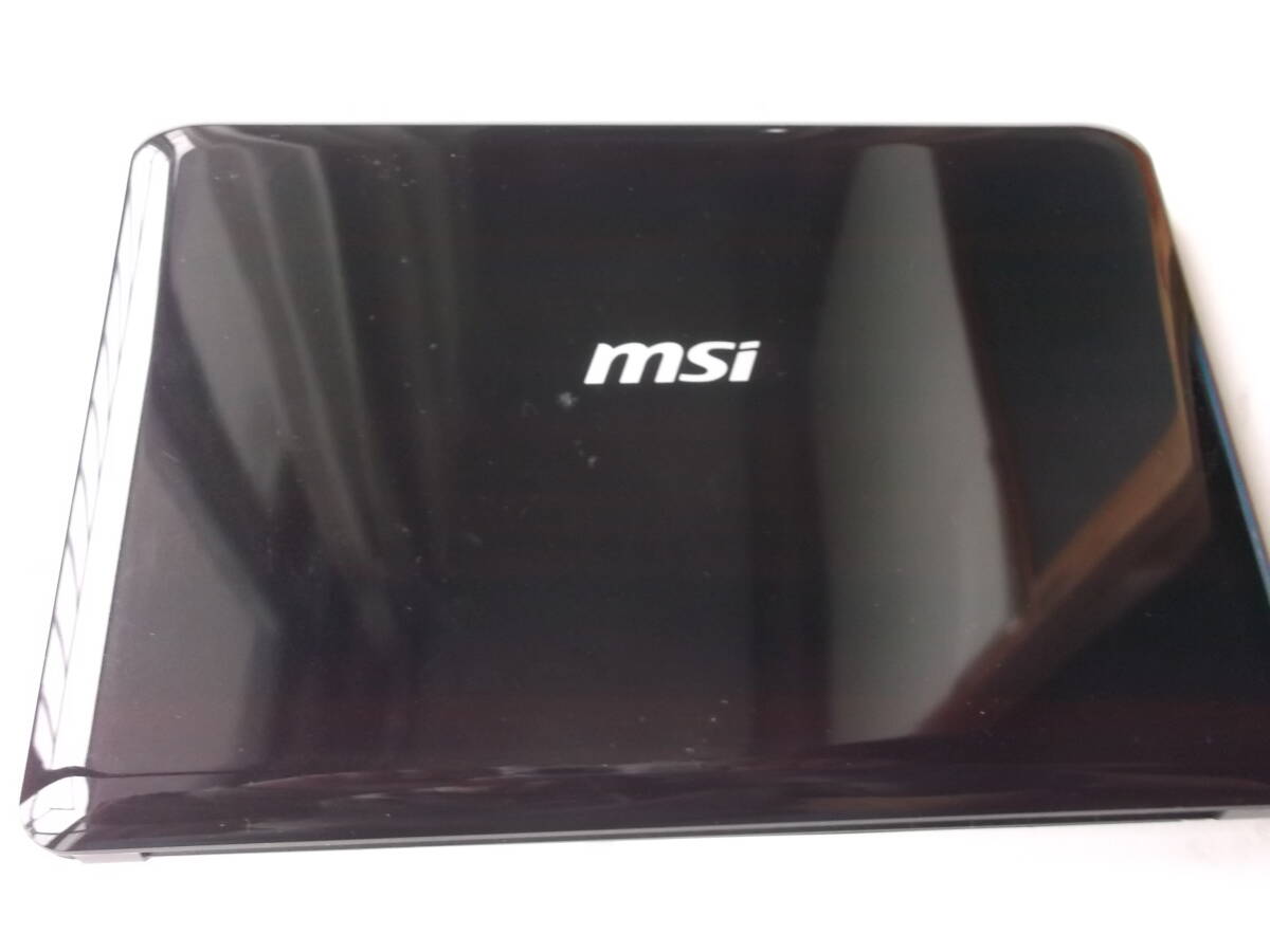 【中古品】MSI ネットブックPC U100-899JP ブラック 動作確認済 ジャンク扱い拍卖