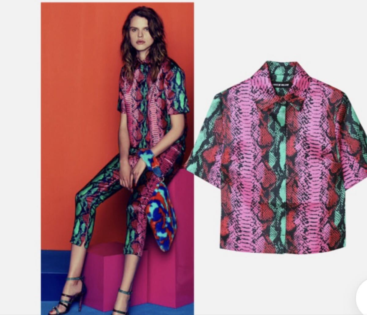 ★HOUSE OFHOLLAND★スネークスキンプリントトップス拍卖