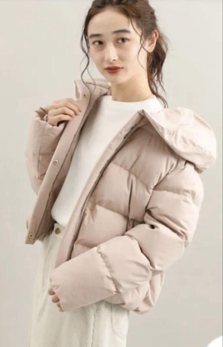 ★ViS★防風+撥水加工・ハンガリーダウンジャケット( S・ピンクベージュ)拍卖