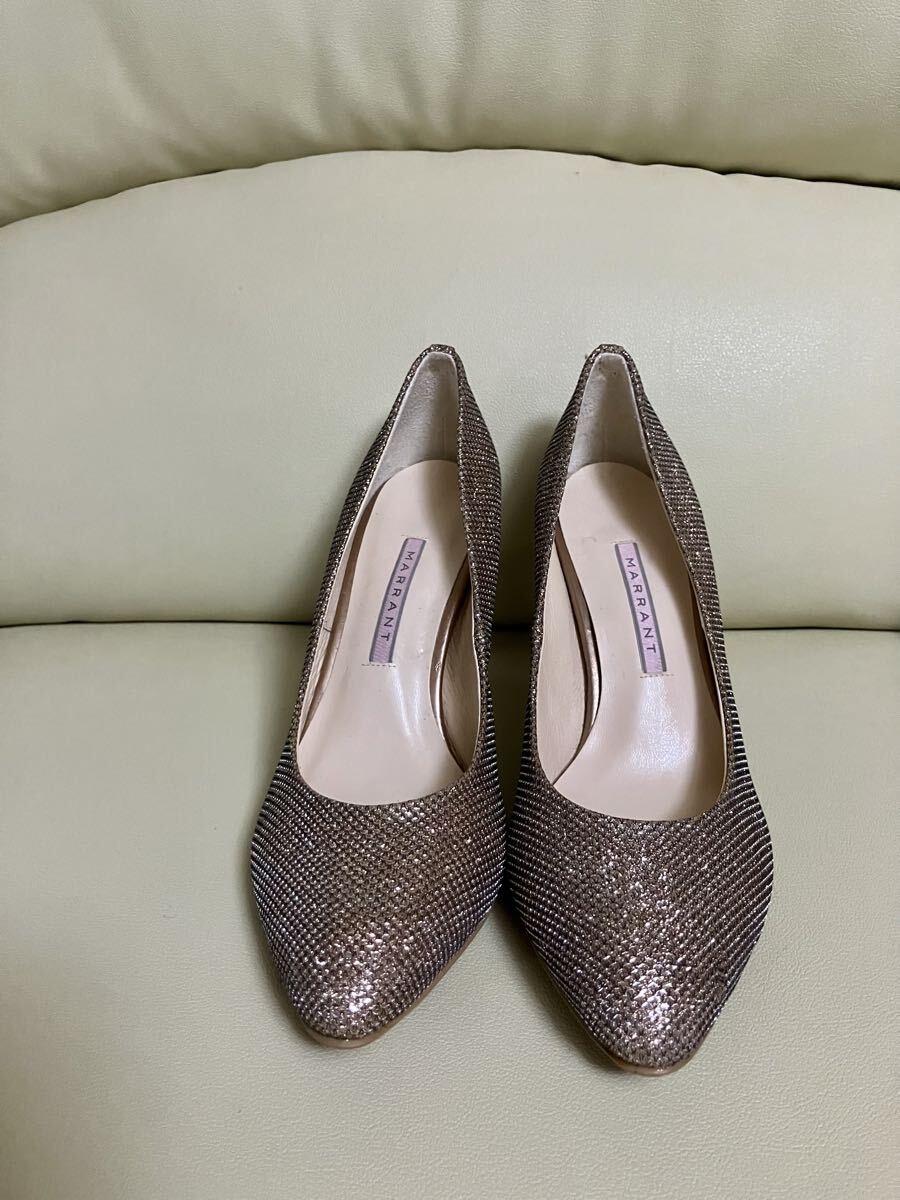 ★MARRANT★グリッター・ゴールド ラメ入り ハイヒール(23)拍卖