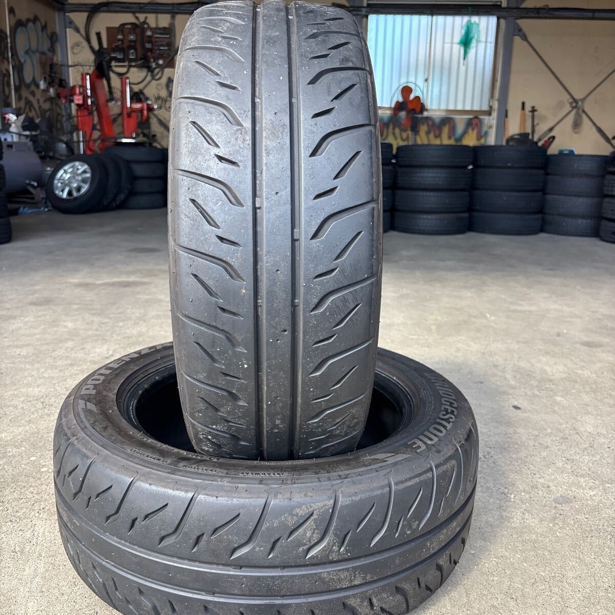 ◆送料無料◆195/55R15 85V◆POTENZA RE-71R サマータイヤ 2018年製 2本セット 残山5分山拍卖