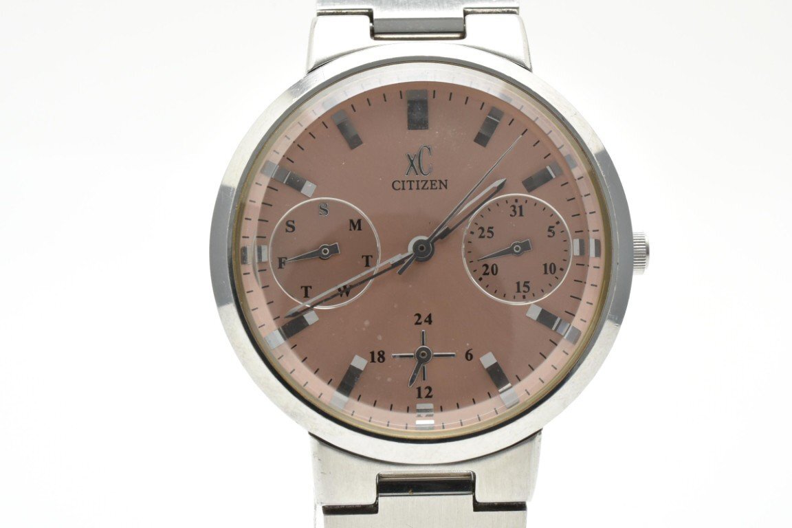 シチズン クロスシー 6329-H07821 ラウンド シルバー デイデイト クォーツ レディース 腕時計 CITIZEN拍卖