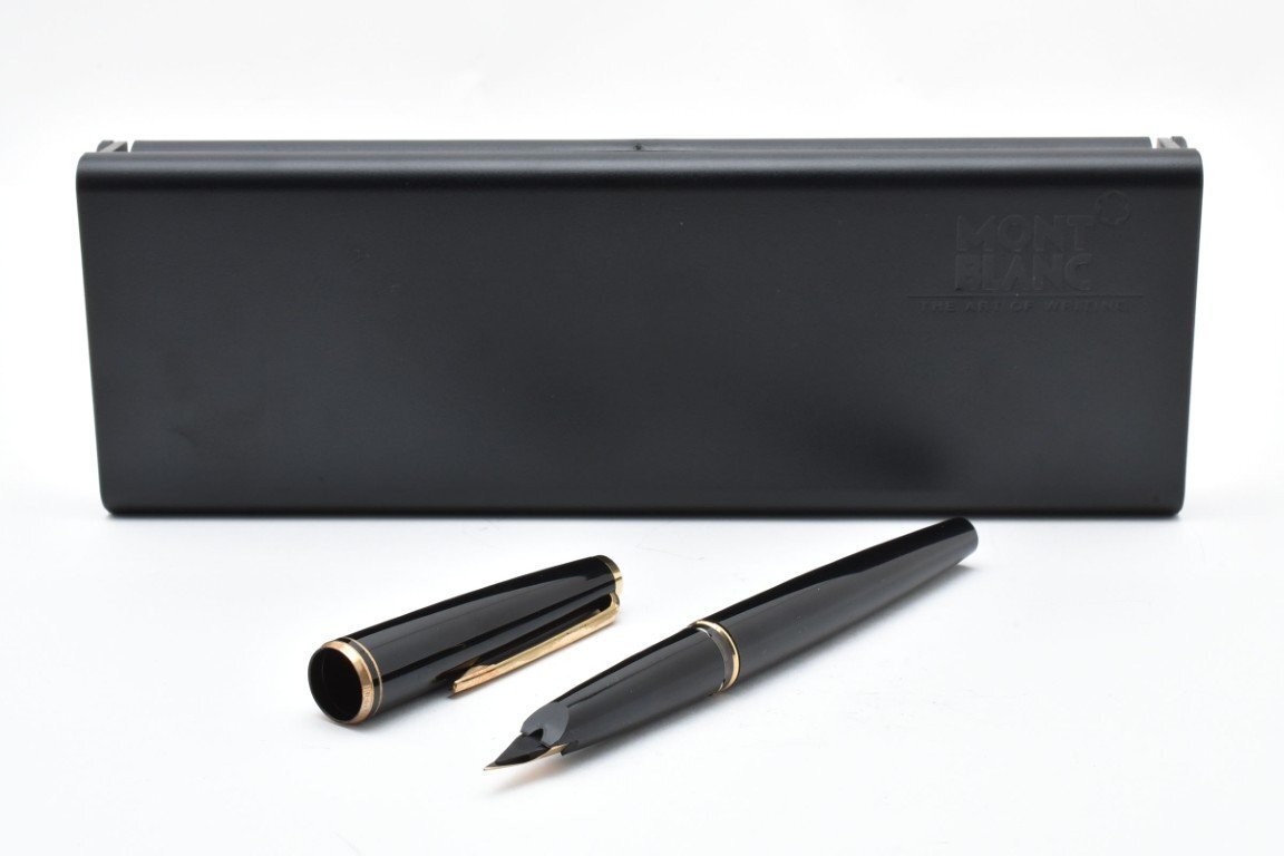 ケース付き モンブラン ブラック ゴールド 万年筆 筆記用具 文房具 MONTBLANC拍卖