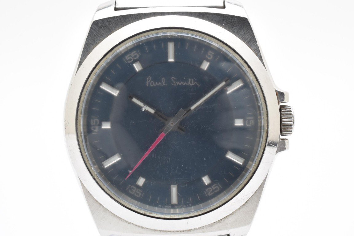 ポールスミス 6038-H24741 TA ラウンド シルバー ブルー 3針 ステンレス クォーツ QUARTZ メンズ 腕時計 PAUL SMITH拍卖
