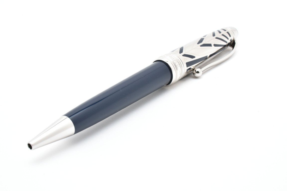 モンブラン マイスターシュテュック シルバー ネイビー ボールペン 筆記用具 文房具 MONTBLANC拍卖