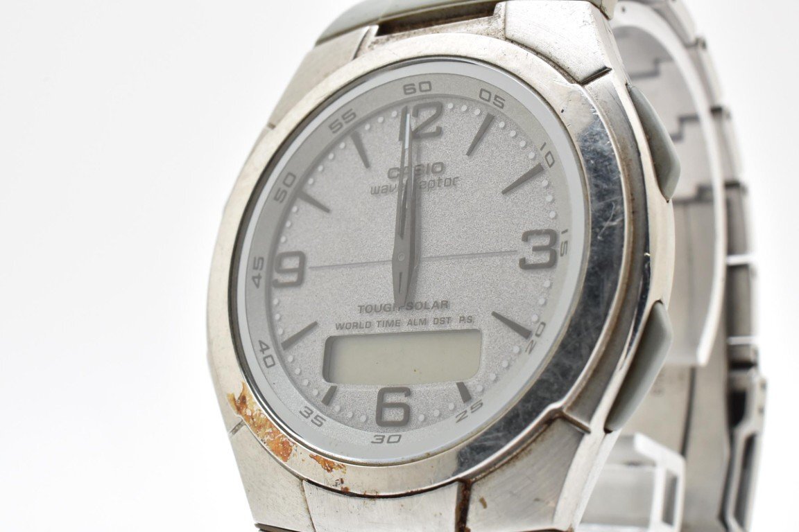 カシオ ウェーブセプター WVH-100J アナデジ ラウンド タフソーラー メンズ 腕時計 CASIO LINEAGE拍卖