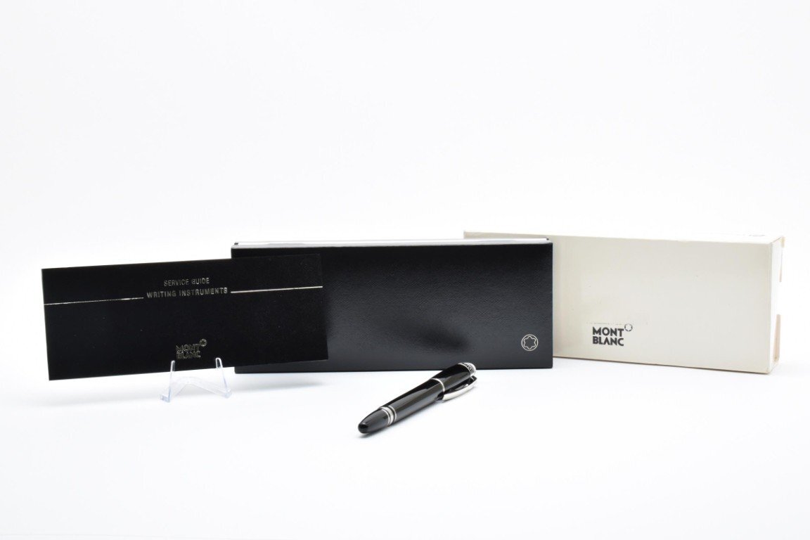 美品 箱付き モンブラン ブラック シルバー ボールペン 筆記用具 文房具 MONTBLANC拍卖