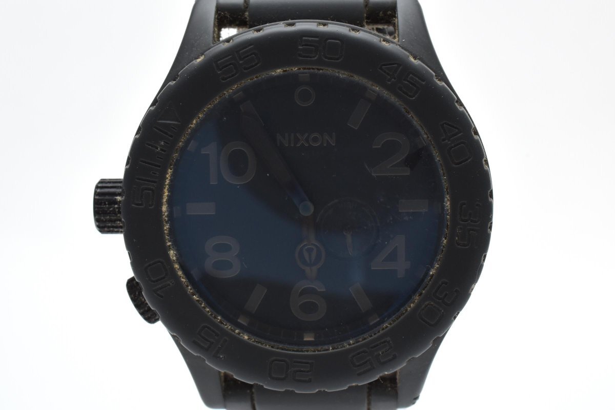 NIXON ニクソン ラウンド クォーツ 腕時計 メンズ 3針 ブラック 11L拍卖