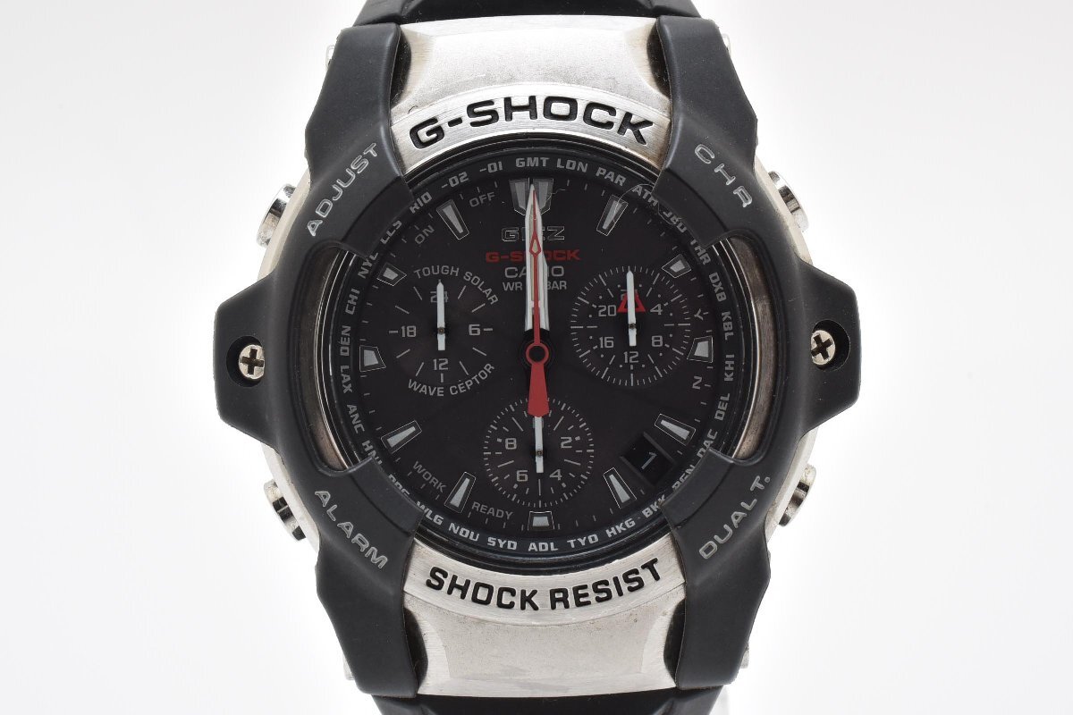 CASIO カシオ G-SHOCK GIEZ 腕時計 メンズ クォーツ式 ブラック クロノグラフ デイト アナデジ GS-1000J拍卖