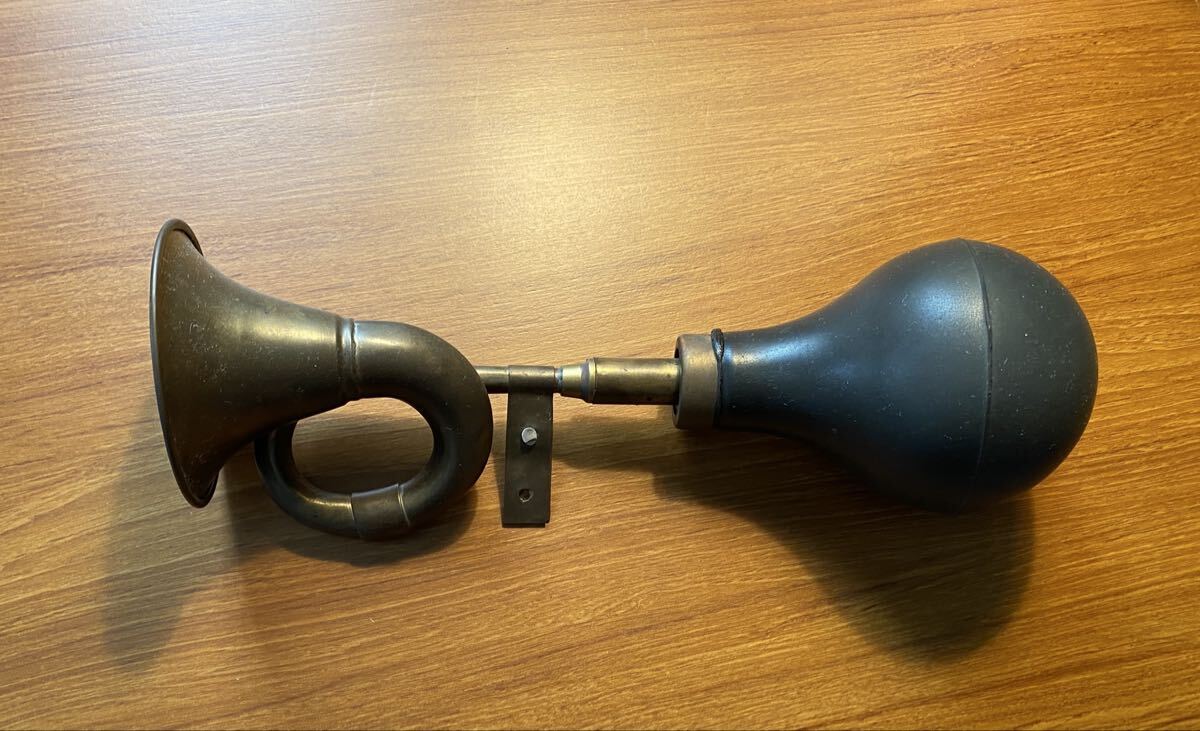 レアアンティーク パフパフ♪ラッパ 自転車エアーホーン 真鍮 ブラス サイクリング デコトラ 汽笛 昭和レトロ拍卖
