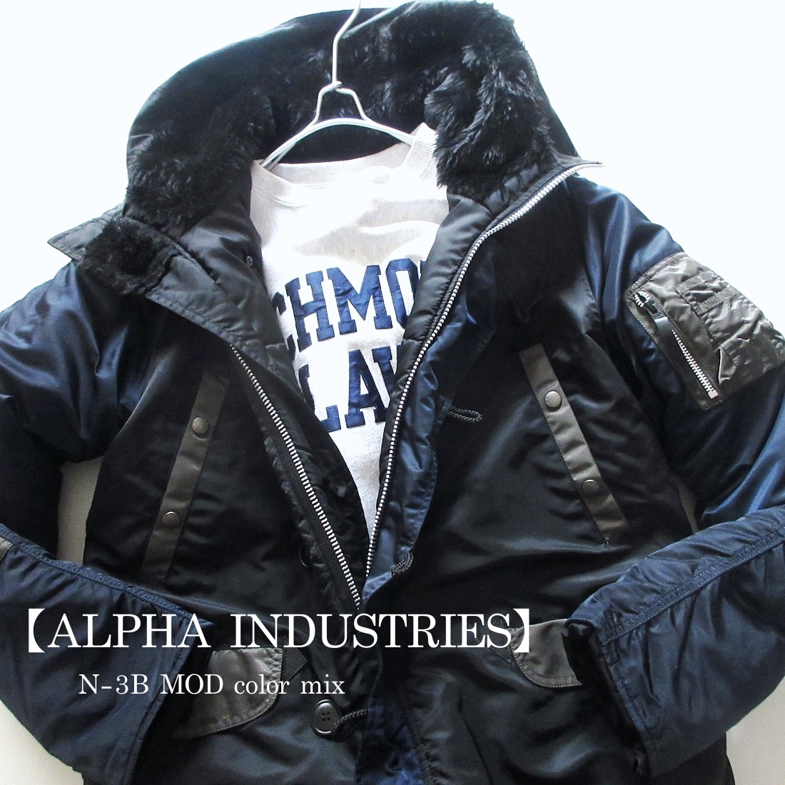 【ALPHA INDUSTRIES アルファ インダストリーズ】N-3B フライトジャケット クレイジーパターン!! (モッズ ミリタリー)拍卖
