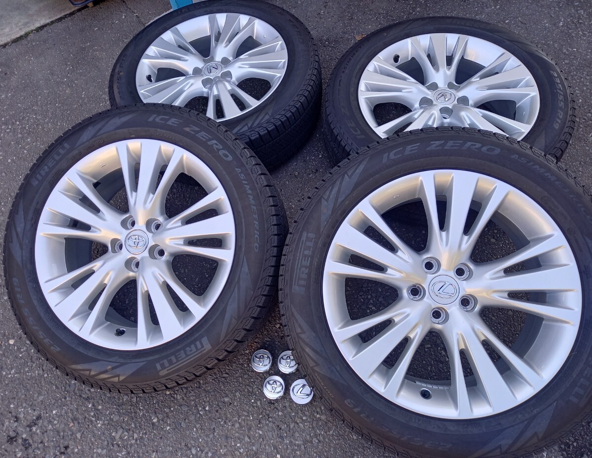 トヨタ レクサス 純正ホイール235/55R19 ピレリ スタッドレス バリ山 ハリアー NX RX RAV4 19インチ 7.5J +35 PCD114.3 5H 拍卖