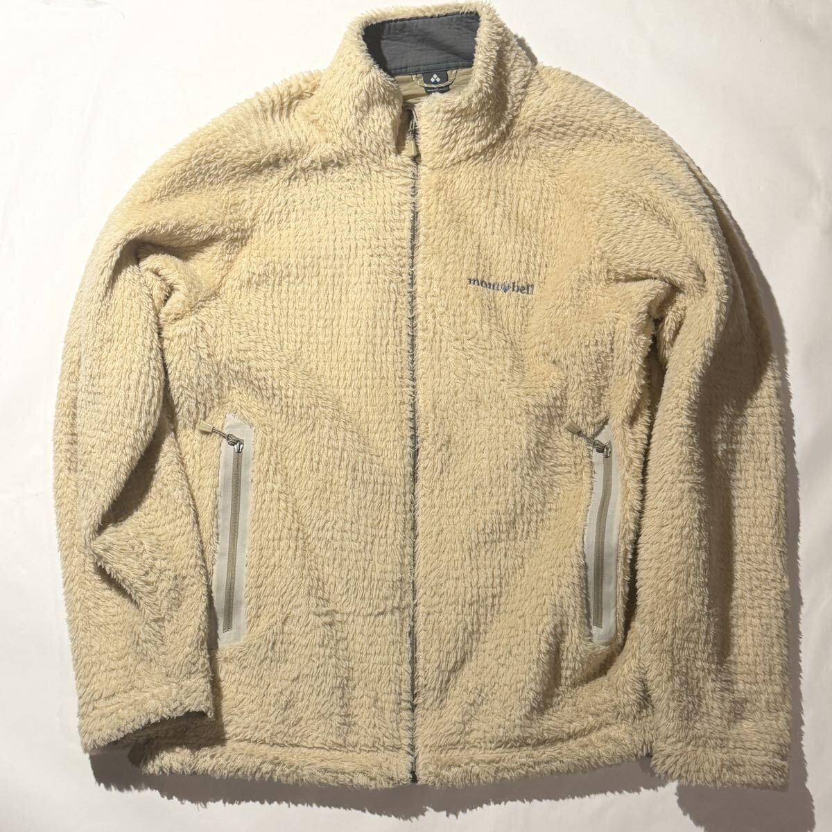 モンベル クリマエアライニングジャケット L アイボリー メンズ 廃盤色 フリース拍卖