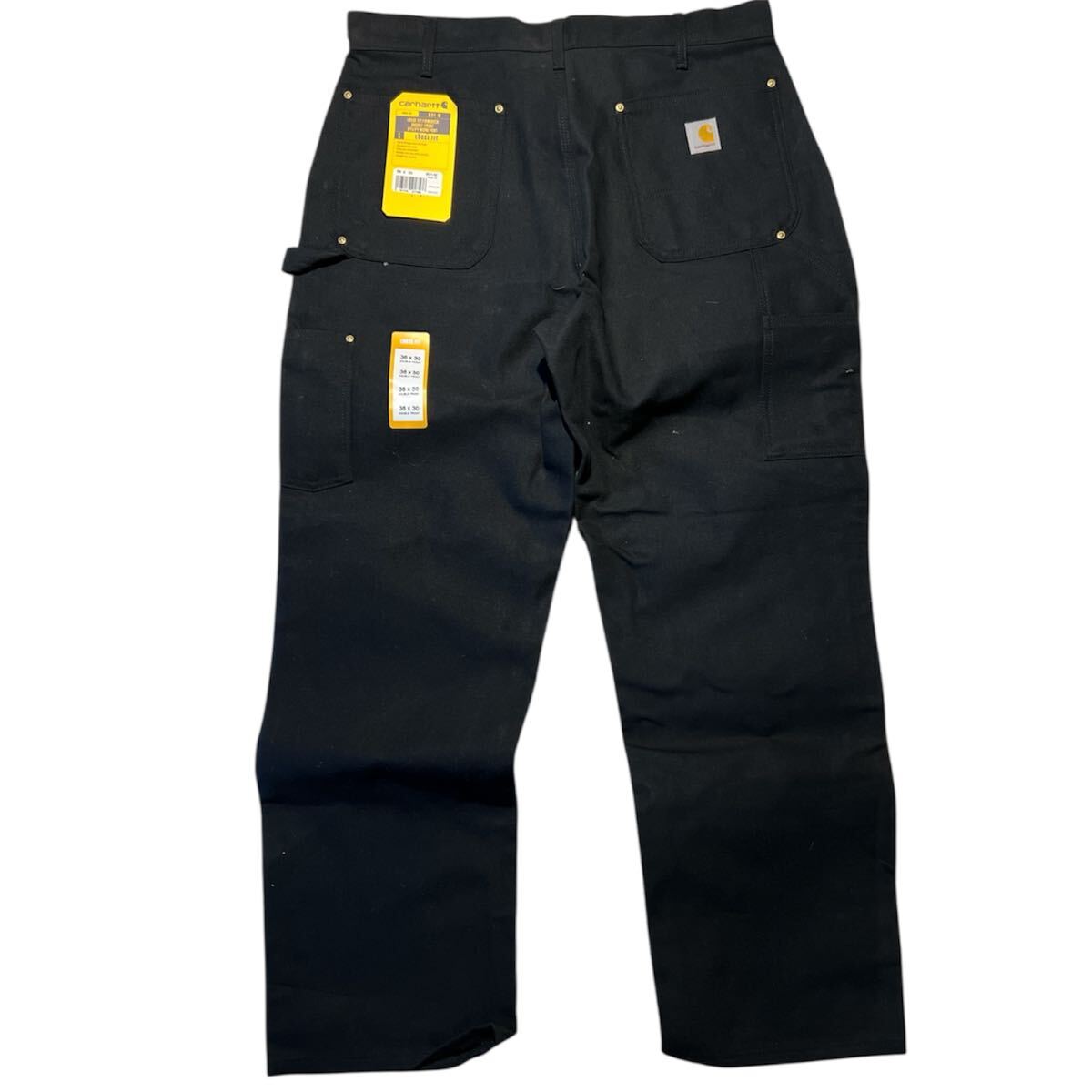 デッドストック カーハート ダブルニー ブラック 36 x 30 ダック Carhartt USA製拍卖