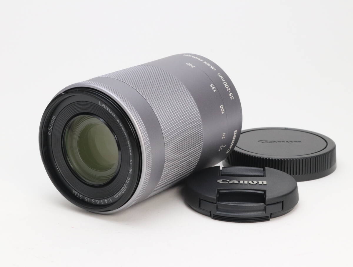 A+ (美品) Canon キヤノン EF-M 55-200mm F4.5-6.3 IS STM シルバー 初期不良返品対応 110-99拍卖