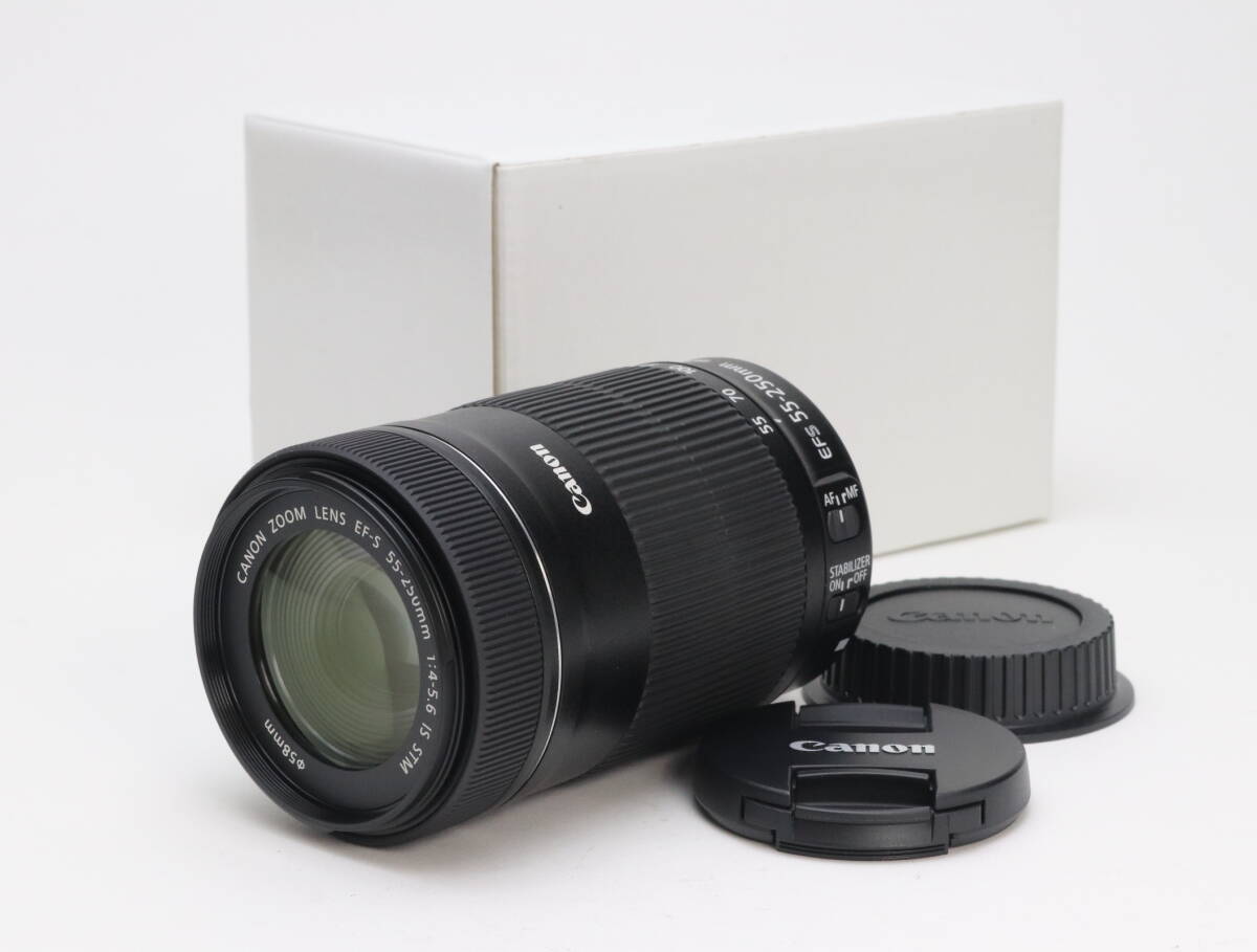 AA- (極上品) Canon キヤノン EF-S 55-250mm F4-5.6 IS STM 初期不良返品可 110-124拍卖