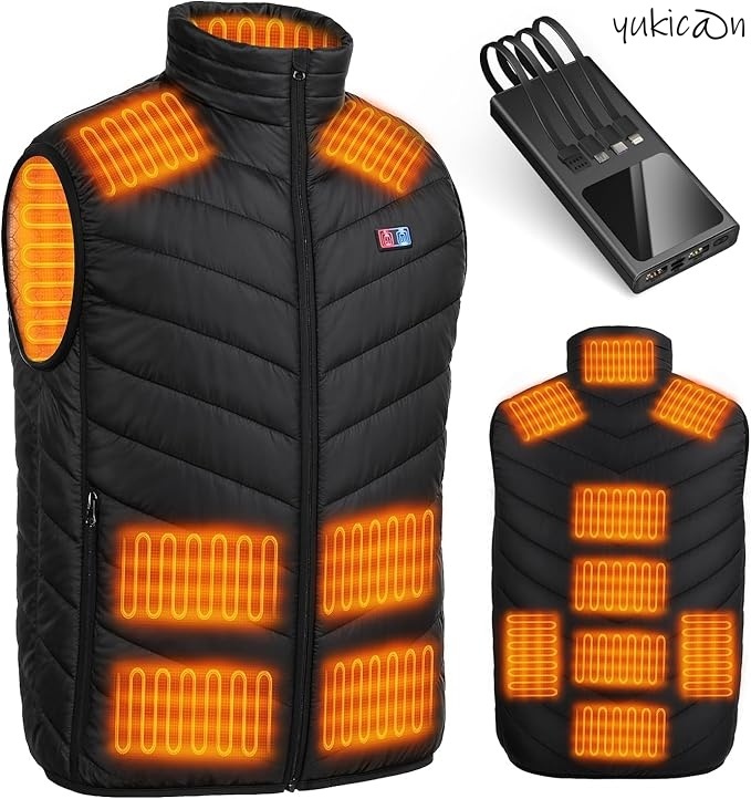 電熱ベスト ヒーターベスト M 15箇所発熱 30000mAh 防寒 速暖 保温 超長連続使用時間 オートモード付き 省エネ 水洗い可 男女兼用 節電拍卖