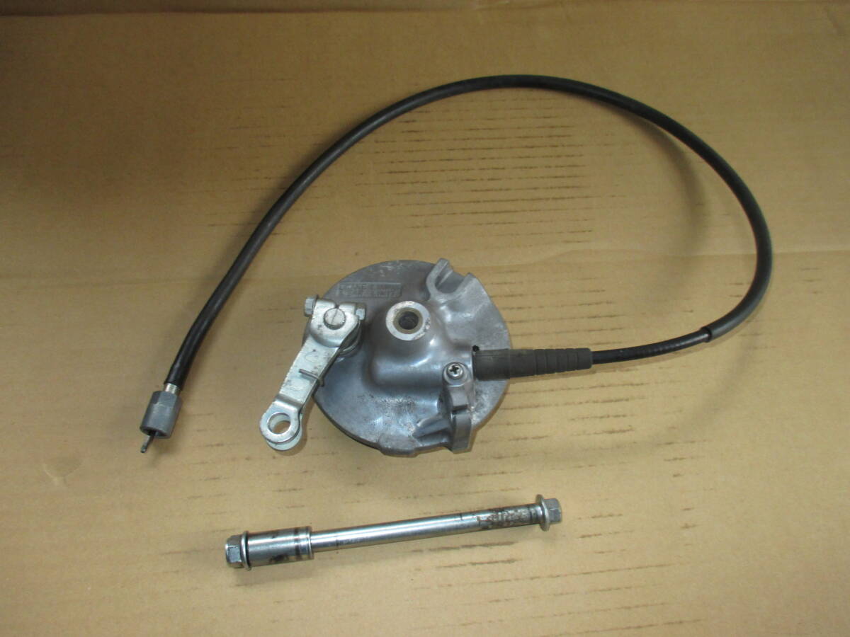 SUZUKI アドレスV50 G CA44A FI 純正 フロントブレーキ パネル ASSY フロントアクスルシャフト 実動車外し 検) 50cc 原付き 拍卖