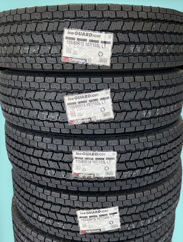 在庫品 2025年製造品 正規品日本製造品 送料込み ヨコハマアイスガードIG91 195/80-15 195/80R15 107/105L 4本 ヨコハマ拍卖