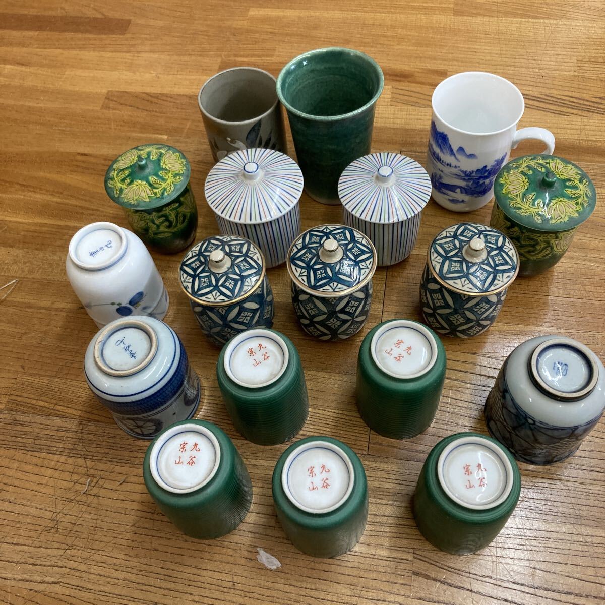 B10-25 湯呑 湯呑み 九谷焼 茶器 橘吉 まとめ売り拍卖