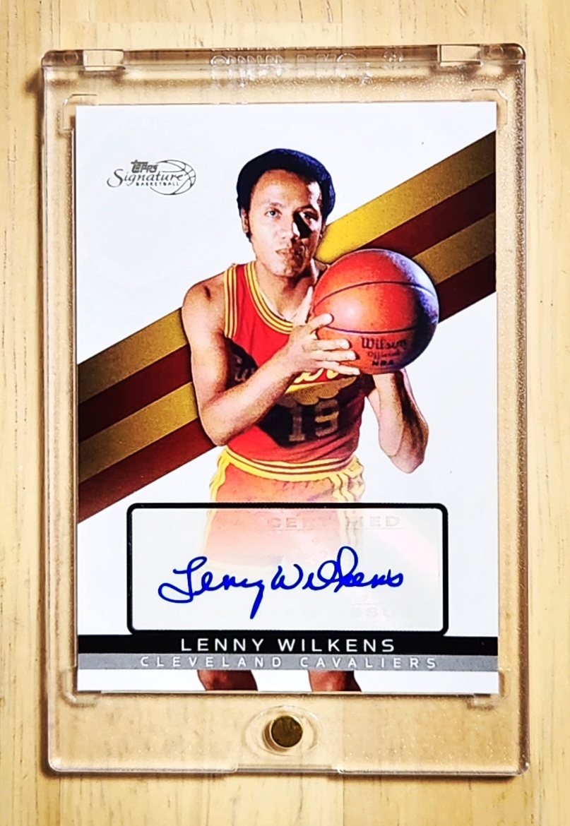 レア サイン 2008 -09 Topps Signature LENNY WILKENS Auto / レニー ウィルケンズ Autograph (NBA 50 Anniversary Team)拍卖