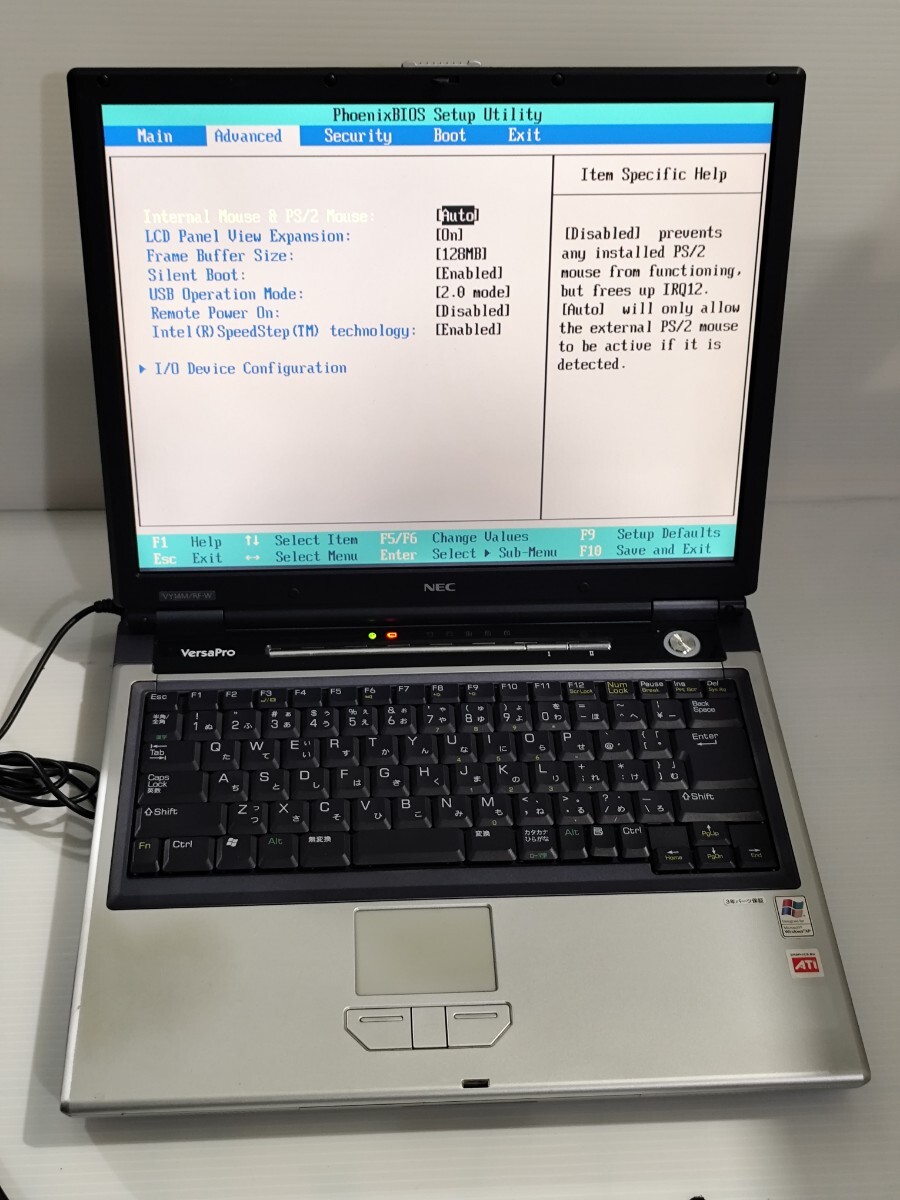 y1195 NEC VersaPro PC-VY14MRF8XEHW Pentium M 512MB ストレージ無 ジャンク拍卖