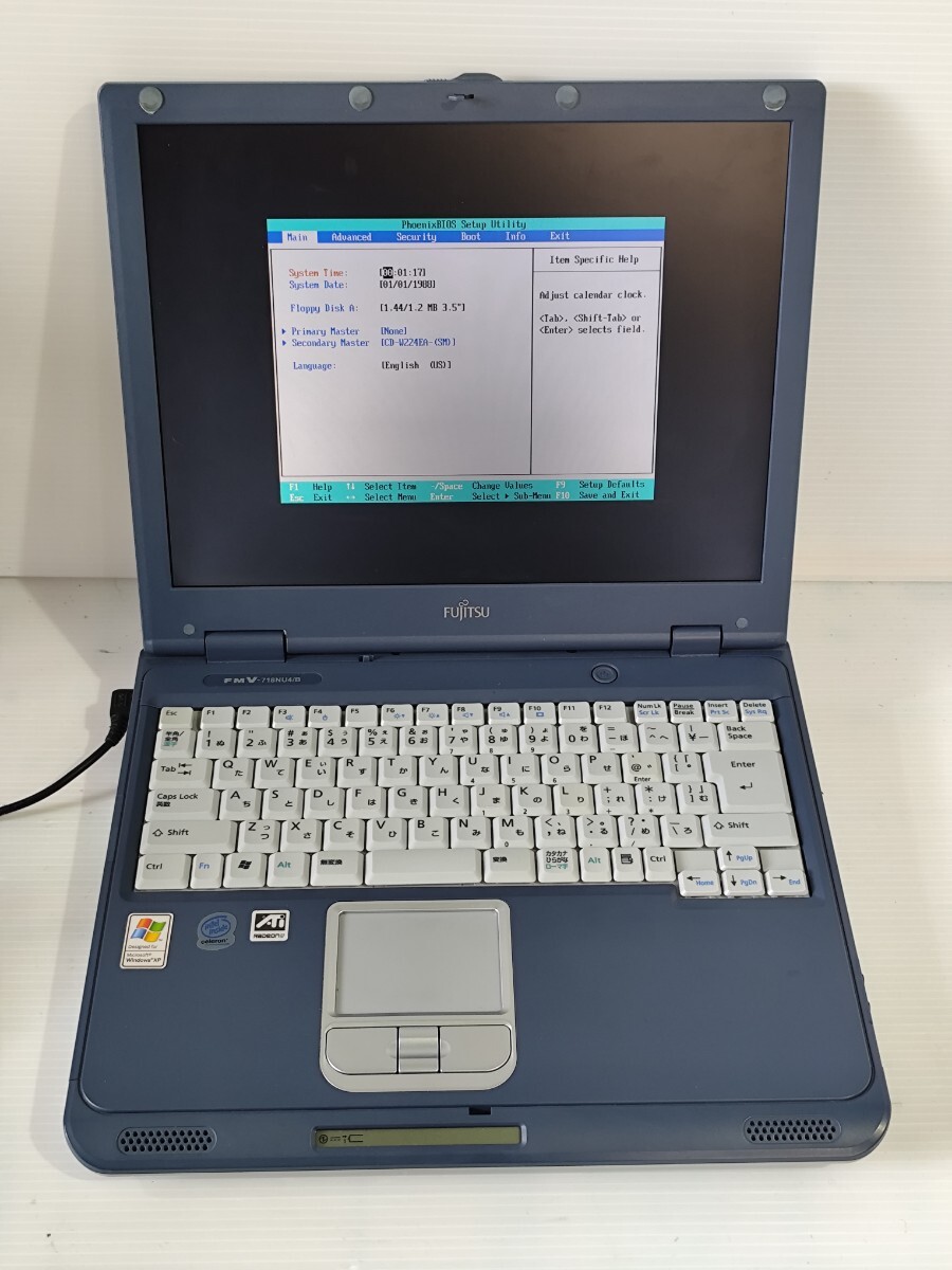 y1274 FUJITSU LIFEBOOK FMV-718NU4/B Celeron 256MB 2003年 ジャンク拍卖