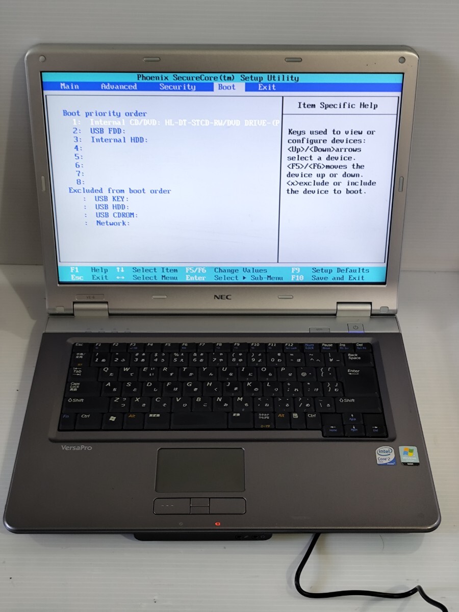 y1285 NEC VersaPro VE-6 VY22AE-6 C2D 2009年 ジャンク拍卖