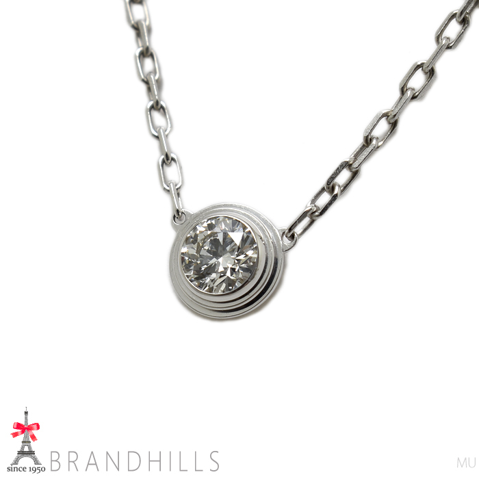 カルティエ ネックレス ダムール ディアマン レジェ LM ダイヤモンド 0.18ct K18金 750WG B7215400 Cartier 極美品拍卖