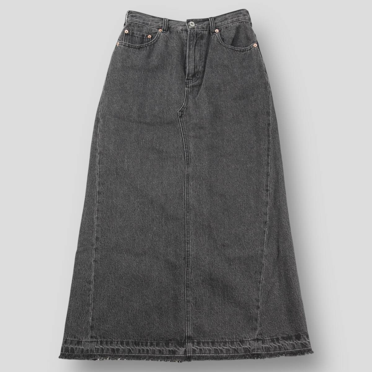 美品 SLOBE IENA スローブイエナ 23SS LE DENIM REMAKE FLARE SKIRT デニム リメイク フレアスカート 23060912705020 38 ブラック SSM6148拍卖