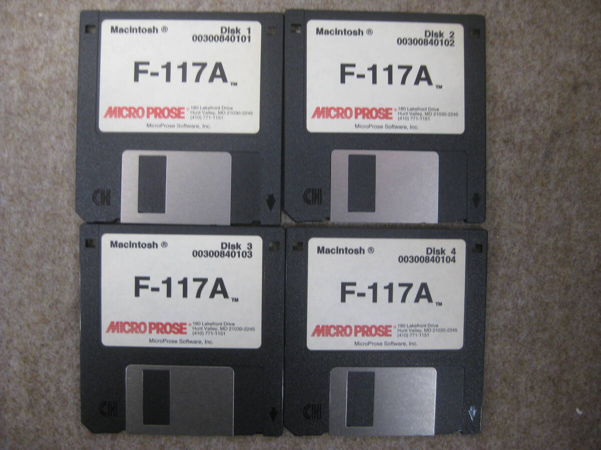 【ジャンク扱い】MICRO PROSE F-117A for Macintosh (FD 4枚組)【★581456】拍卖