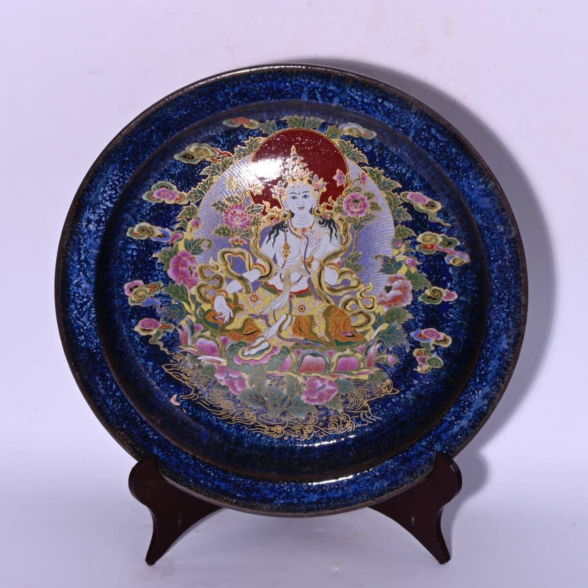 yfa|1343 中国磁器 陶芸 磁器『宋建窯多字款タンカ賞盤』施釉陶 古代工芸品 陶芸 精美彫 置物 收藏品拍卖