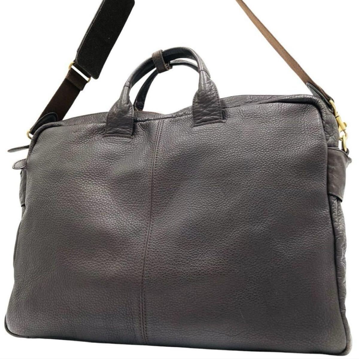 PORTER ポーター ビジネスバッグ ショルダーバッグ レザー ブラウン 2way ウィズ ブリーフケース A4拍卖
