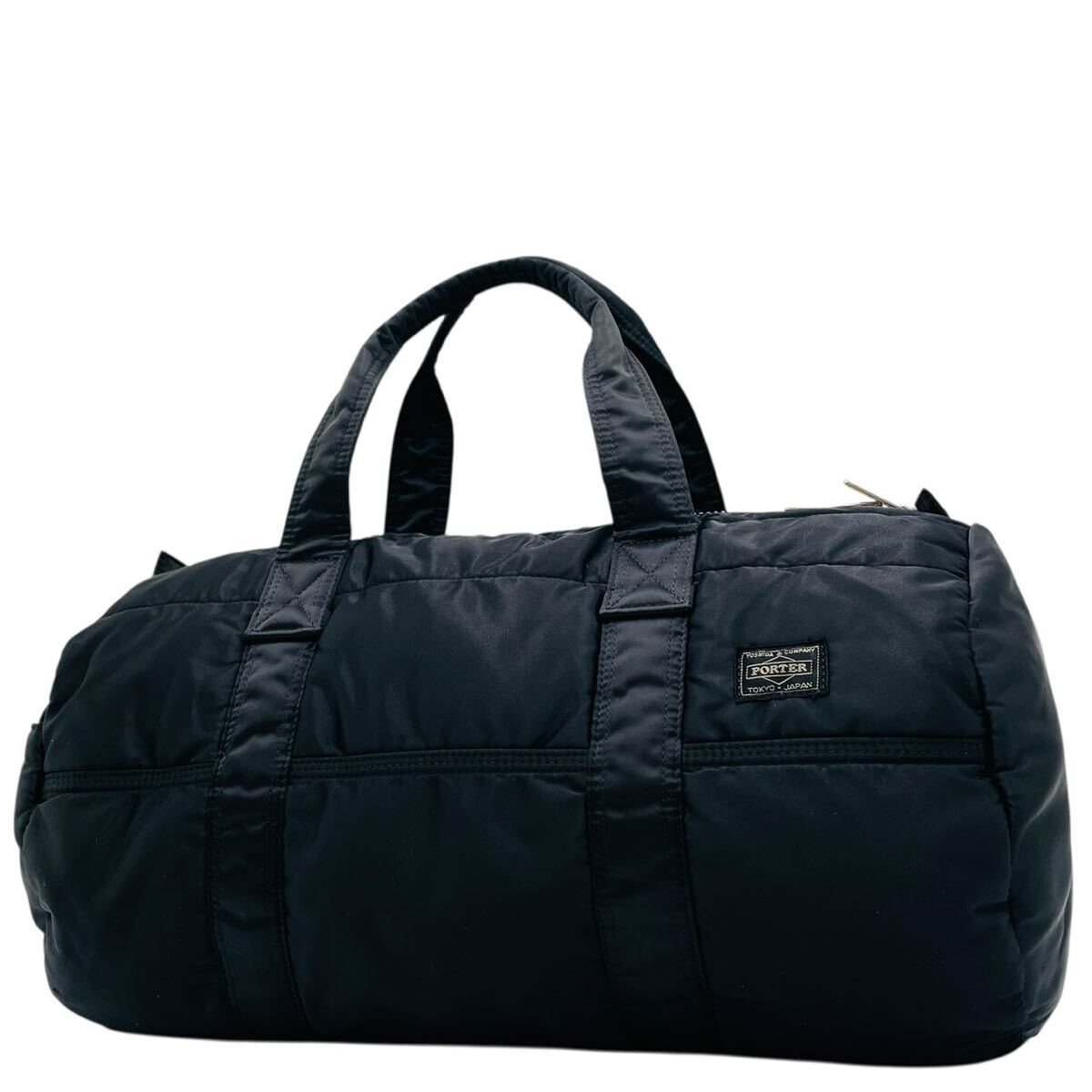 1円 美品 PORTER ポーター ボストンバッグ ダッフルバッグ ハンドバッグ タンカー ブラック ナイロン 吉田カバン拍卖