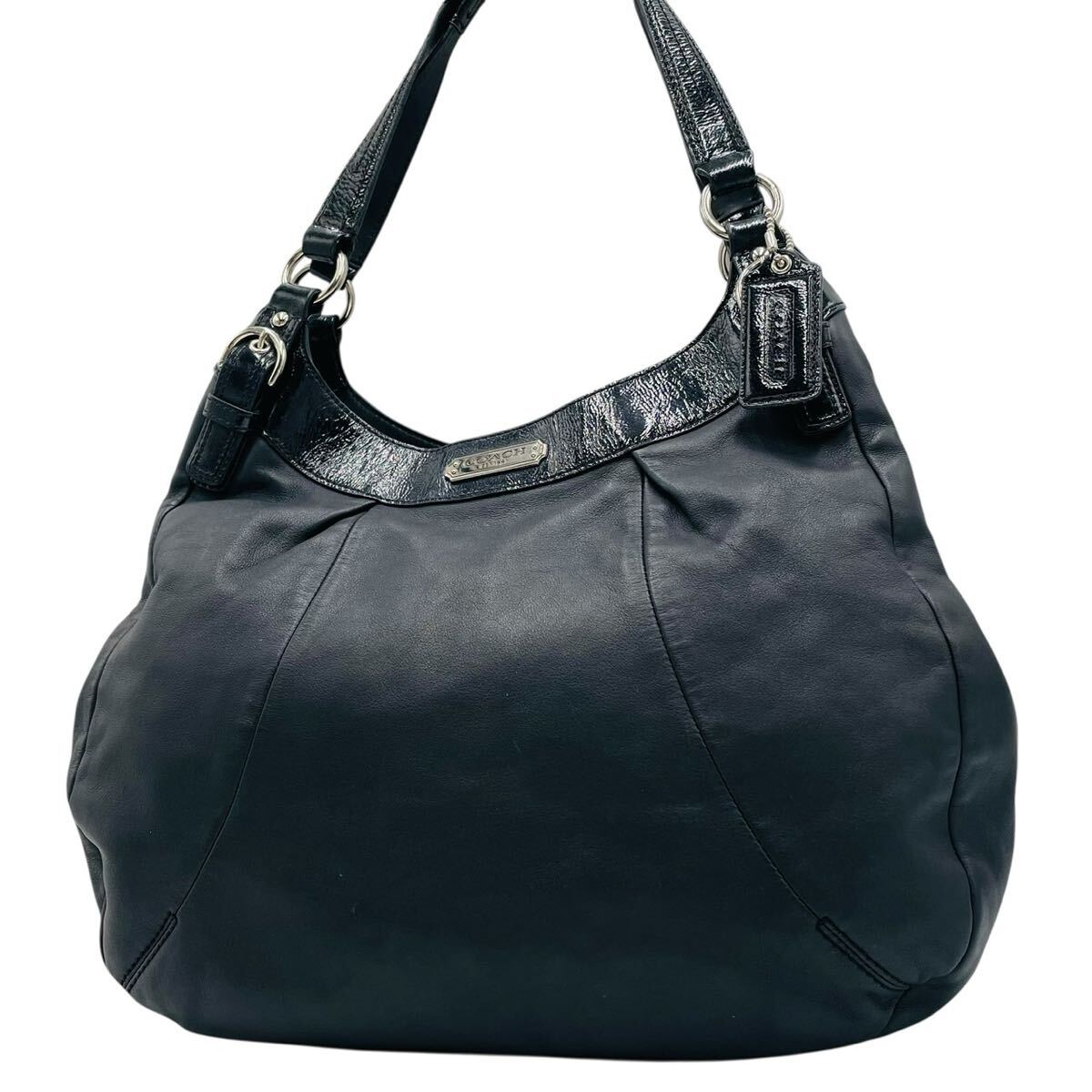 1円 美品 COACH コーチ トートバッグ ハンドバッグ ショルダーバッグ レザー ブラック 肩掛け F19250 y2k拍卖