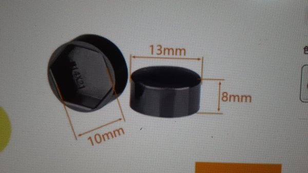 プラスチック ナット ボルト  保護 キャップ カバー 六角 M6  4個セット拍卖