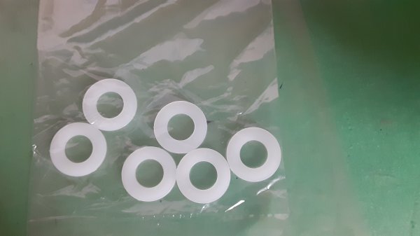 ナイロン ワッシャー 平 フラット ガスケット プラスチック シール ハード ワッシャー 白 ホワイト M8 6個セット拍卖