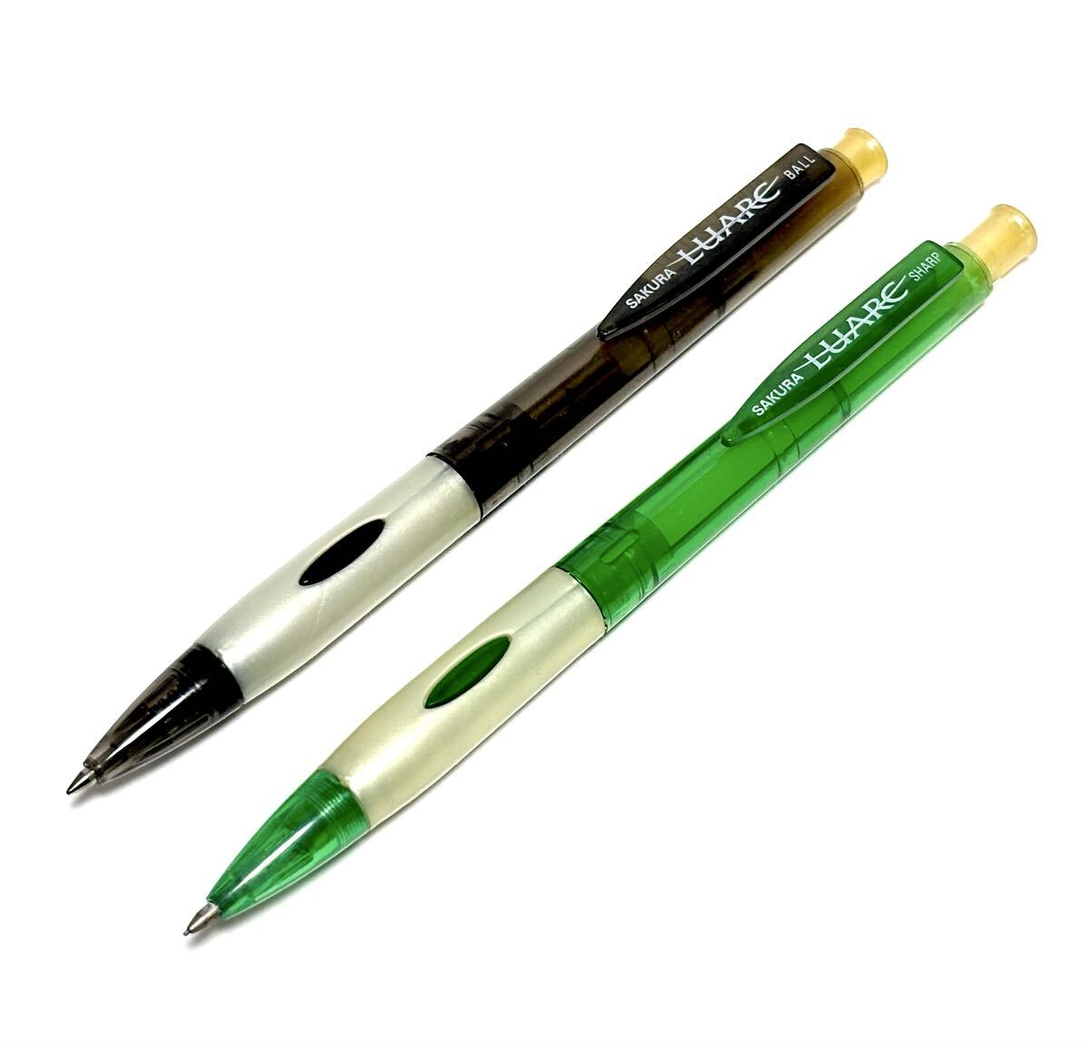 送料無料 廃番 サクラ ルアーク 0.5シャープペンシル、ボールペン SAKURA LUARC SHARP NS100M, BALL NOB100M ノック式 筆記可能 昭和レトロ拍卖