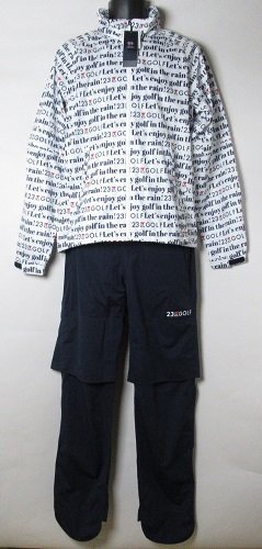 新品 23区GOLF 撥水 ストレッチ レインウェア上・下セット/レター\600/定価57200円/Mサイズ/RWVTBA0001/ホワイト拍卖