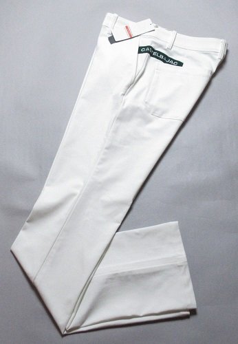 新品 カステルバジャック スポーツ ゴルフ 秋/冬/春 テーパード ストレッチパンツ 定価28600円/46(W82)/7233340109/ホワイト拍卖